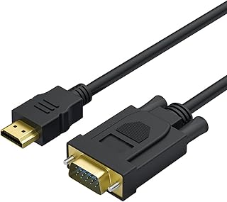 HDMI cable to VGA gold plated 10 feet (male male) compatible with computer.. Enjoy stress-free shopping with affordable prices on DIAYTAR Nigeria.