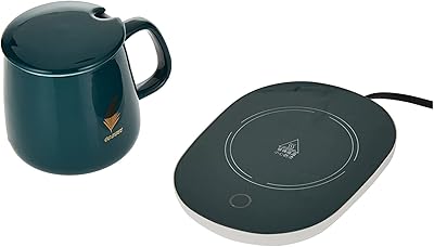 A set of coffee cups with a ceramic lid and a printed spoon of an alphabet pattern, a heating base and a socket to control the coolbaby temperature.. Discover endless possibilities with DIAYTAR NIGERIA's vast e-commerce selection and budget-friendly delivery.