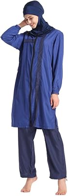 Large Muslim swimsuit for women, modest burkini, full blanket, Islamic Arab sports suit, 4xl size, blue.. Shop smart and save with DIAYTAR NIGERIA's extensive product range and 5-8 day delivery guarantee.