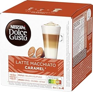 Capsules of Coffee Nescafé Dolce Gusto Caramel Latte Macchiato (16 Capsules, 8 Tasses).. DIAYTAR NIGERIA delivers affordability and convenience to your doorstep within 8 days of purchase.