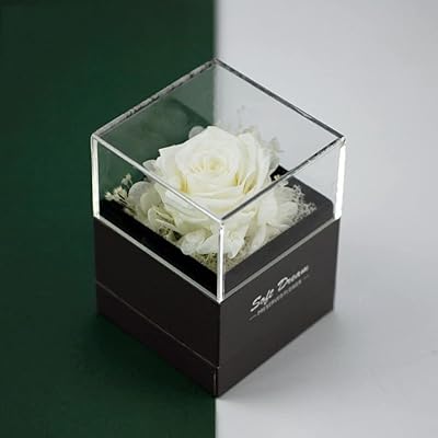 Bijoux box in real roses preserved vizozi - Eternal pink gift box, gift of fresh roses made by hand for women for a birthday, Christmas, Mother's Day, Valentine's Day (White).. Whether it’s gadgets or groceries, DIAYTAR Nigeria delivers in less than 8 days.