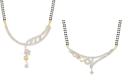 Traditional gold Mangalsutra pendant necklace in gold color with chain, jewelry for women, birthday and birthday jewelry for women, mother, wife, girlfriend, crystal.. DIAYTAR NIGERIA: Connecting Nigerians with affordable products through our expansive e-commerce platform.