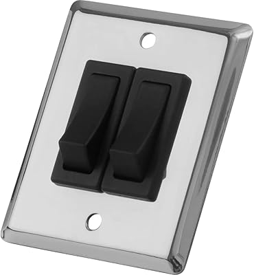 Double Sea-Dog wall switch-Stainless steel [403020-1].. DIAYTAR NIGERIA brings the market to your fingertips with affordable prices and prompt delivery service.
