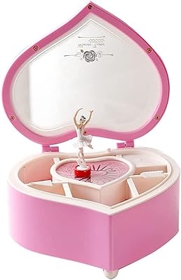 Skido heart -shaped Music Ballet Music Box, Musical jewelry box for girls and children for Eid, Christmas and Birthday, Rose Music Box.. Your trusted shopping partner, DIAYTAR NIGERIA offers extensive selection with quick delivery options.
