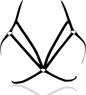 Short elastic bra for women, openwork, adjustable, Halloween dance bra, black.. Shop smart with DIAYTAR NIGERIA's vast selection and enjoy affordable shipping in just 5-8 days.