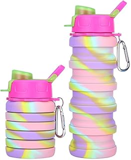 Bottle of sportswater, bottles of reusable foldable water in BPA without BPA, foldable water bottles for outdoor travel, campsite, hiking, children, students, girls and women, best gift for travelers.. DIAYTAR NIGERIA: Connecting Nigerians with their needs through our affordable and diverse marketplace.