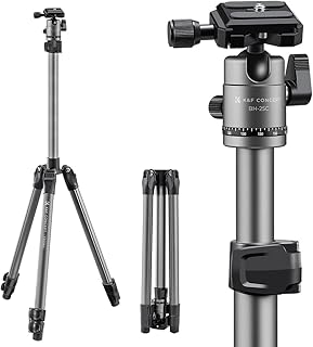 K Concept & light travel tripod BH-25C Quick clearance ball for landscape photography | Silver aluminum F263A4+BH-25C | maximum load 8 kg | Weight 1.15 kg | Height 42-168 cm.. One platform, endless products — welcome to DIAYTAR Nigeria.