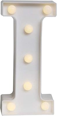 Ogremar LED decorative light lamp, digital white plastic marquee lights for wedding festival decoration, works with batteries (I).. Find quality and variety without breaking the bank — only on DIAYTAR Nigeria.