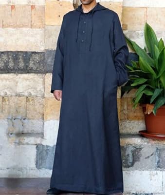 The White Shop Kaftan Decreeed Thorwing with long sleeves with Tightening Cord and Pockets for Men, Long Thobe / Blue / XXL.. DIAYTAR NIGERIA connects Nigerians with quality products at affordable prices, delivered in 5-8 days nationwide.