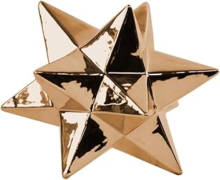 Urban Trends Collection Ceramic Sculpture of Star Icosahedral at 12 points, Small Polished Copper finish.. Quick delivery. Quality products. Great deals. That’s DIAYTAR Nigeria.