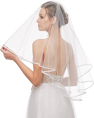 Simple wedding veil in tulle for women for prenuptial celebration with a comb for young girls' life, 78 cm/30.. DIAYTAR Nigeria: Your one-stop online shop with unbeatable prices and nationwide delivery in under 8 days.