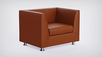 Mahmaye Brown 679 PU single -seater sofa for living room, sofa with a straight arm, modern steering sofa, office chair with metal feet and high density foam sofa, Brown.. Enjoy the simplicity of shopping with DIAYTAR NIGERIA, offering vast choices delivered in just 5-8 days.