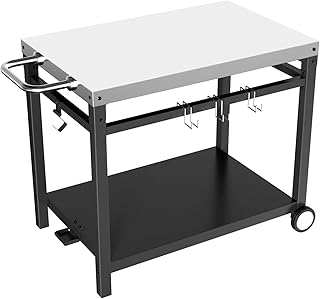 Glowe big barbecue carts with casters mobile steel mobile dining table.. DIAYTAR NIGERIA: Where shopping meets satisfaction with affordable prices and delivery within 8 days.