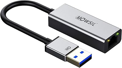 Lan Mooselle USB 3.0 adapter to RJ45 Gigabit 8 cm long.. Explore limitless products on DIAYTAR Nigeria — at the lowest prices.
