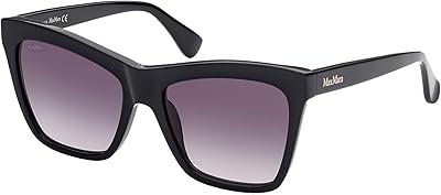 Plastic geometric sunglasses for women, size 55 mm, shiny black/dark gray grades, shiny black.. Shop across categories with ease at DIAYTAR NIGERIA, delivering affordability within the week.