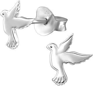 Dove Bird Design Earrings - Sterling 925 Silver (UNI), Sterling Silver, Sterling Silver, Uni.. Experience the ease of digital shopping with DIAYTAR NIGERIA's affordable and diverse marketplace.
