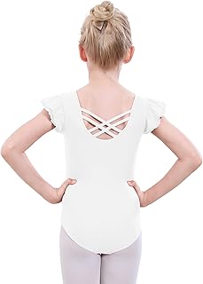 Girl Dance Dress with short sleeves with ruffles and cross back for dance, gymnastics and ballet 3-12 years.. Great finds. Great prices. Fast shipping. That’s DIAYTAR Nigeria.