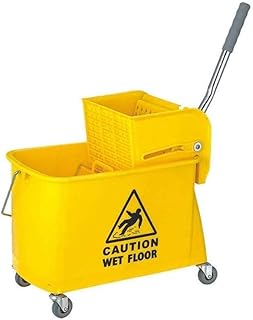 Robust luxury vadrouille bucket - 20 l yellow raclette mop system.. DIAYTAR NIGERIA: Making quality products accessible to all Nigerians at affordable prices.