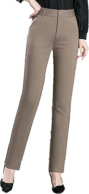 Straight pants for women, casual pants for women, longer, slim, large size, easy to build (camel color, thirty-four).. DIAYTAR NIGERIA: Connecting Nigerians with their needs through our affordable and diverse marketplace.