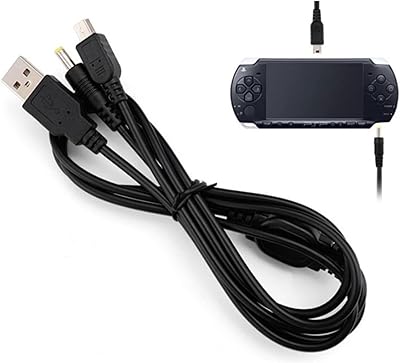 USB Skido 2 in 1 loading cable for PSP 1000 2000 3000 data transfer power cord compatible with the Sony PSP 2000 power cable - 1.2 m.. DIAYTAR NIGERIA: Where affordability meets reliability with thousands of products delivered promptly.