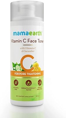 Mama Earth - Pack of 2 tonics for the face with vitamin C and cucumber firming pores, 200 ml - Total 400 ml.. DIAYTAR NIGERIA makes quality accessible to all with our affordable prices and quick delivery service.