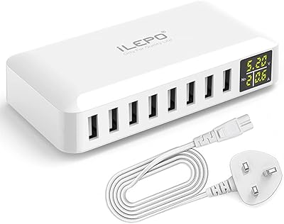 USB MORELIAN SMART 8 Ports HUB USB MULTIPT 50 W 8 A WITH LCD screen, Fast loading wall charger with 4 -foot power cord.. Shop everything from A to Z on DIAYTAR Nigeria — delivered nationwide.