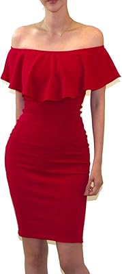 Mid-length-ruffled and bare shoulders for women in the United States, Taillecolor.. Unlock endless possibilities with DIAYTAR NIGERIA's affordable marketplace and reliable delivery service.
