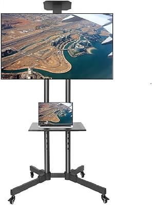 Jinnawi black rotary rotary TV carriage for LCD flat screen and LED plasma size 32 "at 65" | Mobile support on casters (TP-1500).. DIAYTAR NIGERIA delivers value, variety, and convenience with our nationwide 5-8 day shipping.