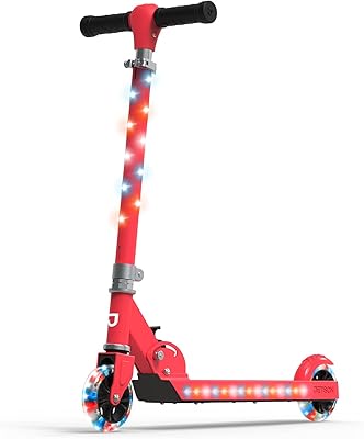 Jupiter trottinet for children, LED light scooter, adjustable handlebar, rear brake, light design.. DIAYTAR NIGERIA brings affordable shopping to every Nigerian home with delivery in just 5-8 days.