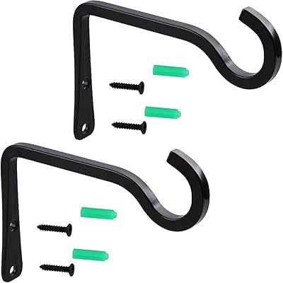 Suspension hook for plants, 6 -inch Elecdon wall suspension hook, to hang bird food supports, wind cares, flower baskets, lanterns, outdoor decorative hooks (2), black), black).. Your ideal shopping partner, DIAYTAR NIGERIA offers extensive variety with reliable nationwide shipping.