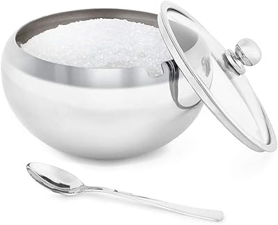 Glass sugar bowl with transparent and spoon lid, may contain two cups of sugar.. You shop, we deliver — quick and easy with DIAYTAR Nigeria.