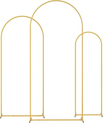 Wedding Ark in metal workart, set of 3 backdrop for wedding for wedding, interior and outdoor festival decoration (yellow).. From phone accessories to home decor — DIAYTAR Nigeria ships it fast.