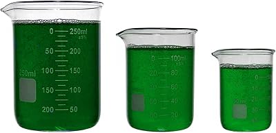 Set of 3 robust glasses 50 ml, 100 ml, 250 ml, glass beaker for laboratory utensils, biology and chemistry laboratory, industrial culture.. Experience the DIAYTAR difference with our vast product selection and delivery within 5-8 days.