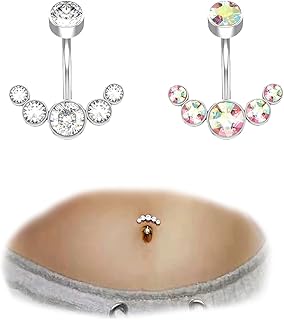 Ezel Hijja 2 pieces navel rings in crystal for women and girls.. Nigeria's e-commerce leader delivers unmatched variety and value to your doorstep in just 5-8 days.