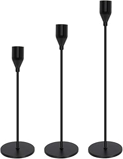 Black candlesticks Lot of 3 conical candles for wedding dinner decorations is suitable for 3-4 ".. DIAYTAR NIGERIA: Making quality products accessible to all Nigerians at affordable prices.