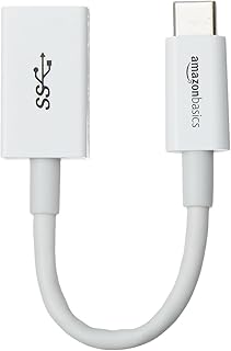 USB adapter cable Type C to USB 3.1 Gen 1, female, white, Amazonbasics.. Get unbeatable value on every order with DIAYTAR Nigeria.