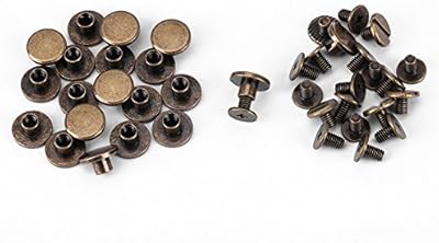 Varied wall facade pack, 20 brass screw trees, metallic accessories, screw buttons for DIY, leather decoration, Flat lump binding (5 mm).. Shop smart with DIAYTAR NIGERIA's vast selection and enjoy affordable shipping in just 5-8 days.