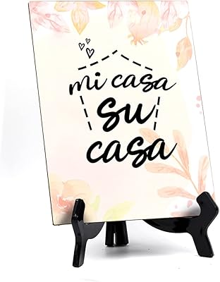 Table panel 'Mi Casa Su Casa' with easel 6 "X.. Shop with purpose at DIAYTAR NIGERIA, where diverse selection meets budget-friendly nationwide delivery.