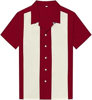 District bowling shirts with short sleeves in Rockabilly style cotton from the 1950s for men.. Shop with purpose at DIAYTAR NIGERIA, where your money goes further and delivery is always prompt.