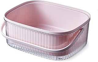 Washing basket of double layer plastic and vegetables view, removable kitchen colander with handle, plastic pasta colander (pink).. Unlock endless possibilities with DIAYTAR NIGERIA's affordable marketplace and reliable delivery service.