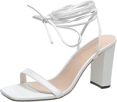 Summer Sandals for Women 2023, Large casual sandals, High heel, square heel, heavy straps, beach mode, summer, comfortable bridal sandals with laces.. Experience shopping without stress at DIAYTAR NIGERIA's comprehensive and budget-friendly platform.