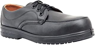 Royal Apex Black Leather Employment for men, breathable, light and comfortable mesh shoe with steel tip and sliding resistance (41, laces).. Navigate countless options with DIAYTAR NIGERIA's comprehensive marketplace and budget-friendly shipping.