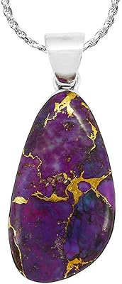 Turquoise pendant necklace in Sterling 925 silver, size 20 inch (choose the color).. DIAYTAR Nigeria: Where affordability meets fast and reliable e-commerce service.