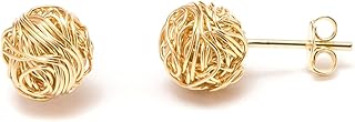 Gold earrings with love knot for women and girls | Rod earrings with love knot woven in 18 -carat gold plated for women 10 mm - Made in Brazil.. DIAYTAR NIGERIA: Your trusted partner for affordable online shopping with reliable delivery timeframes.