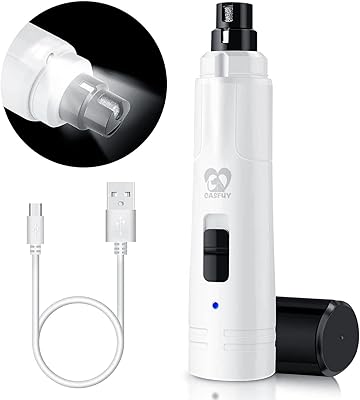 Casfi nail grinder for dogs with LED light - Advanced electric niggles at 2 speeds for powerful and painless pets for grooming and smoothing the claws of small, medium and large (white) dogs and cats (white).. DIAYTAR Nigeria delivers happiness in 5–8 days, no matter what you buy.