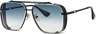 Surprised Aviateur Sunglasses in fashion for men, sunglasses steampunk with side metal shield vintage 64mm.. DIAYTAR NIGERIA combines extensive product options with budget-friendly prices, delivered in 5-8 days.