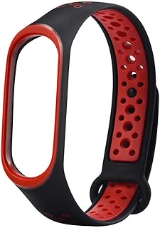 Iworld Xiaomi Mi Band 4 watch bracelet, soft and breathable silicone sports bracelet, sweating resistant (black and red).. Experience shopping without compromise at DIAYTAR NIGERIA, with vast selection and quick delivery.