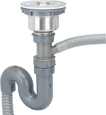 Simple sink drain, bathroom, kitchen, 45 mm stainless steel overflow to kitchen sink.. DIAYTAR NIGERIA: Bringing affordable shopping solutions with a diverse product catalog delivered nationwide.