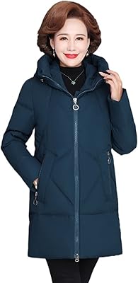 Yoiqi Winter coat for women thick hooded jacket for middle -aged woman cotton coat.. No delays, no drama — just fast, affordable shopping with DIAYTAR Nigeria.