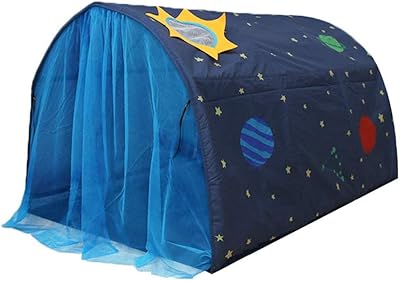 Design game tents starry sky for girls and boys with galaxy pattern and starry sky, portable bed tent for toddlers with double mesh curtain and transport bag for bedroom decoration and interior games, 140x100x80 cm.. Experience shopping without compromise at DIAYTAR NIGERIA, with vast selection and quick delivery.